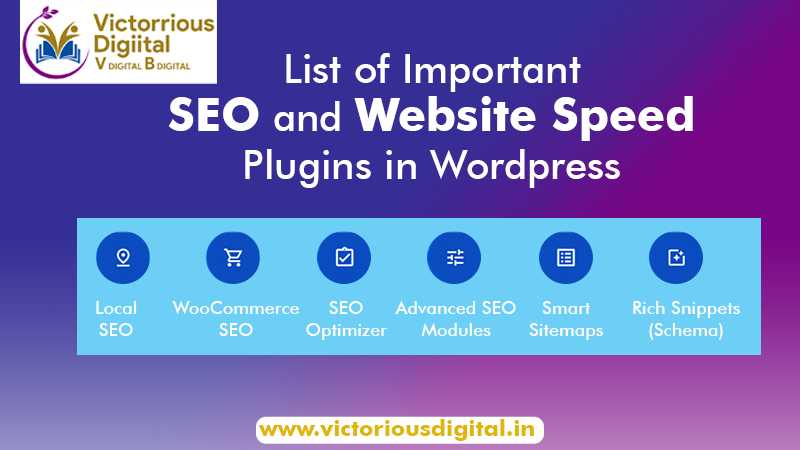 List of Important SEO Optimization and Website Speed Plugins in WordPress